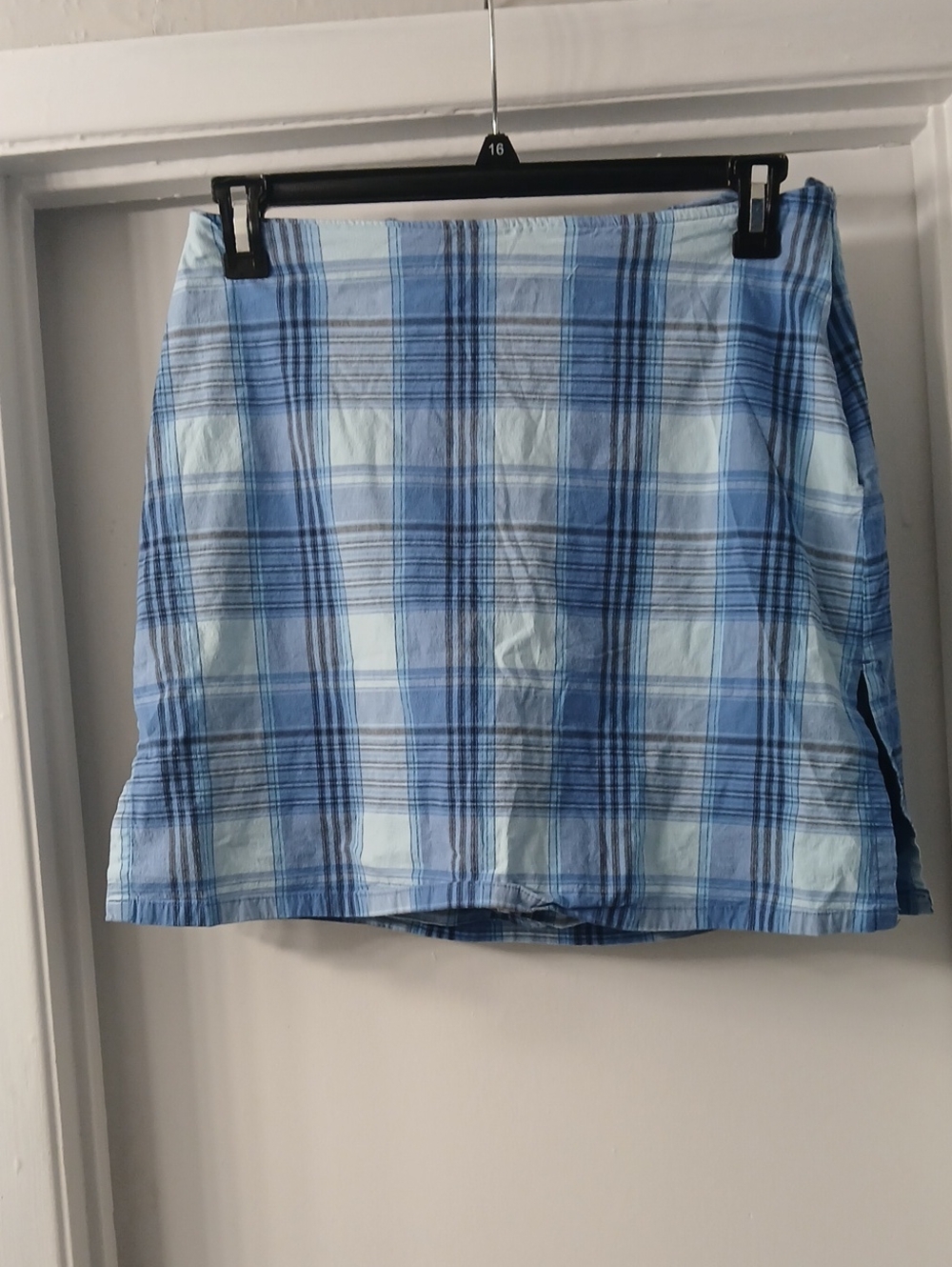 Cherokee Blue Plaid Mini Skort